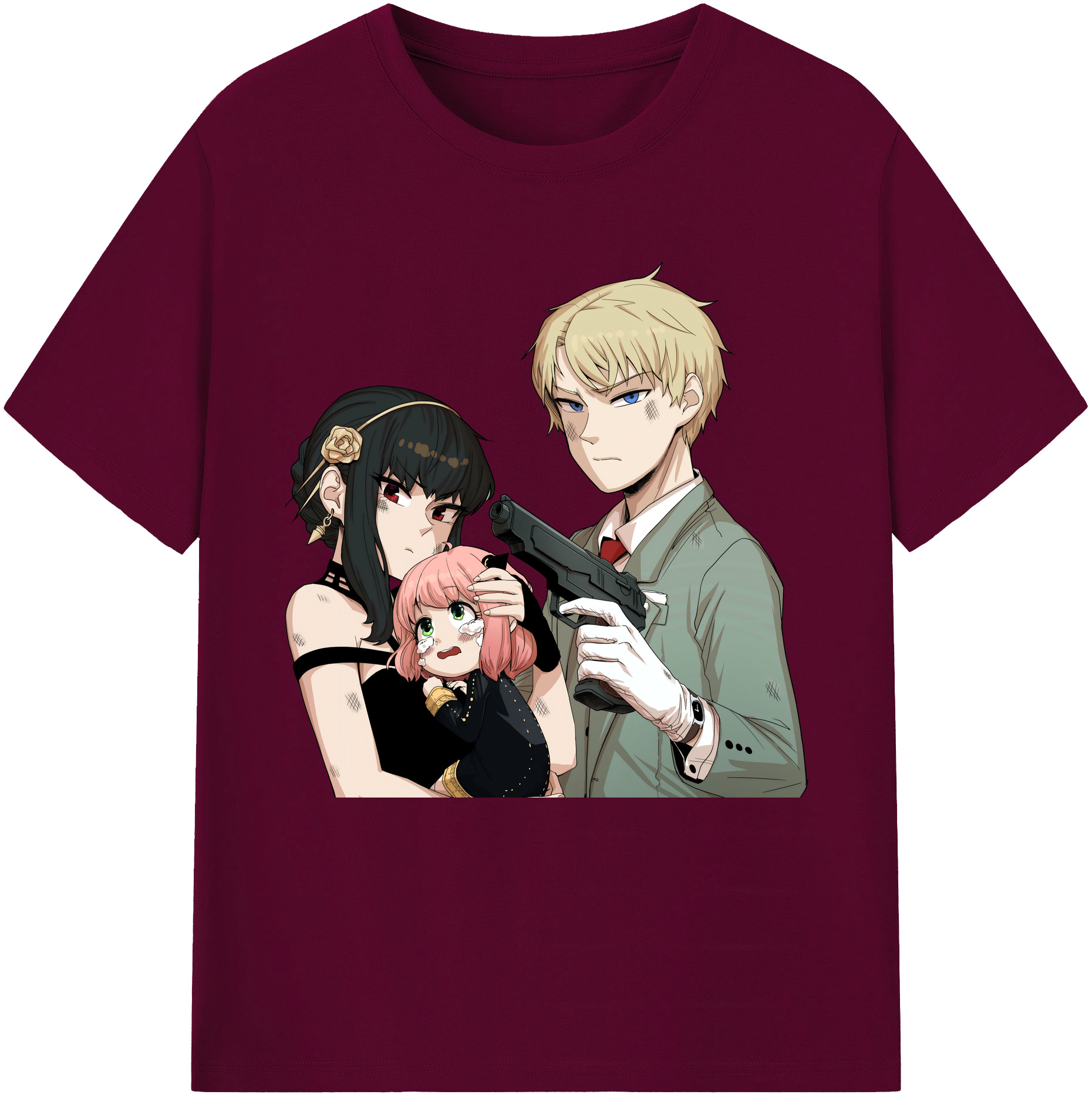 （画像用） SPY×FAMILY间谍家家酒 レディースカジュアルプリントTシャツ（綿100％）